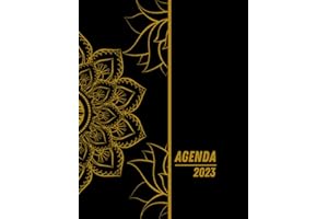 Agenda 2023: Agenda Semainier de 12 mois | 1 Semaine sur 2 Pages (janvier 2023 à décembre 2023) | Calendrier Hebdomadaire avec planification mensuelle | Format A4 avec une belle Mandala couverture