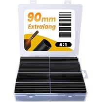 Offgridtec Tubo termoretraibile con colla, 4,8 mm > 2,4 mm, doppia parete, senza alogeni, ignifugo, impermeabile, facile da tagliare, scatola dispenser inclusa, giallo/verde