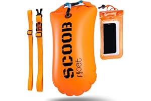 NA2 Swim Buoy Float Storage Bag Tow Floats for Wild Open Water Cold Swimming + accessories waterproof phone case. Dry, Light, Visible Bags for Kids Adults Triathlon Swimmers. Safe Sea Sailing Training