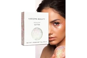 KARIZMA Iridescent Glitter. 10g Chunky Face Glitter, Hair Glitter, Eye Glitter and Body Glitter for Women. Rave Glitter, Festival Accessories, Cosmetic Glitter Makeup. Loose Glitter Set