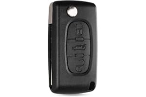 Energy 01 - Cover per chiave compatibile Citroen C2 C3 C4 C5 C6 C8 Xsara Picasso Berlingo - Peugeot 207 307 308 407 408 3008 5008 Partner 807 - Fiat ULYSSE (3 pulsanti - Peugeot, HU83 -