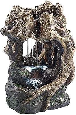 infactory Fontaine d'ambiance avec LED et pompe - Grotte de racines