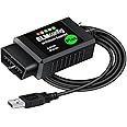 FORScan OBD2 USB Adapter for Windows, Car Diagnostic Coding Tool OBDII Auto Scanner with MS-CAN/HS-CAN Switch for Ford Lincoln Mazda Mercury Series Vehicles