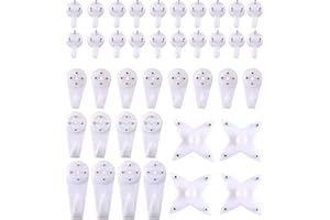 Kungfu Mall Lot de 40 crochets de suspension pour mur en dur et cloison, pour accrocher des tableaux, des photos de mariage, des miroirs