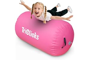 Triclicks Inflatable Air Roll Inflatable Air Roller Yoga Roll Gym Air Barrel Gymnastics Mat Fitness Exercise Roller for Home, Outdoor, Fitness