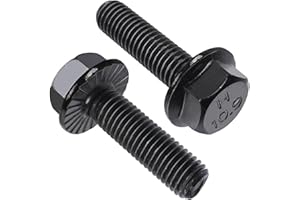 MOUMOUTEN 40pcs Bulloni A Testa Esagonale Della Flangia, 10,9 Viti In Lega Nera Finitura Nera, Bulloni A Testa Esagonale Della Flangia M8 * 20