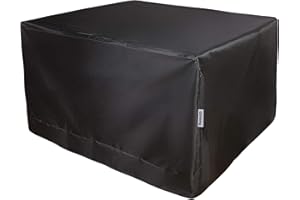 QEUHANG Funda para Muebles de Jardín Impermeable, Funda Protectora Mesa Exterior, 210D Oxford Anti-viento Anti-uv Anti-polvo (126x126x74cm)