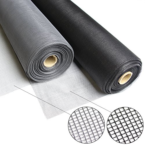 (1,99€/m²) Fliegennetz Meterware [ Breite 80cm ] Fliegengitter GRAU Insektenschutz Gitter Fiberglas - 2