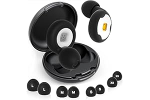 CHIOSA Tappi Orecchie Dormire, Tappi per Orecchie Antirumore da 45dB, Riutilizzabili super confortevoli per la riduzione del rumore pensati Ottimi per Dormire, Concentrarsi, Concerti (Nero, Taglia unica)