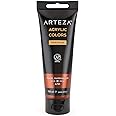 ARTEZA Metallic Acrylic Paint, (Pearl Marmalade A731) 120 ml/tube, Highly Pigmented & Fade-Resistant, Non-Toxic, for Artists & Hobby Painters