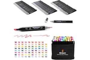 Girben Pantoni Pennarelli Ad Alcool - 80 Pennarelli Professionali da Disegno, Marker Pennarelli Punta Pennello, a Rapida Asciugatura, Pantoni Pennarelli di Alta Qualità