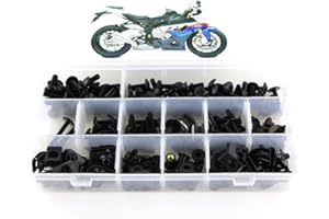 Xitomer Motorbike Full Sets Fairing Bolts Kits Fit for S1000RR 2009 2010 2011 2012 2013 2014, Mounting Kits Washers/Nuts/Fastenings/Clips/Grommets (Matte Black)