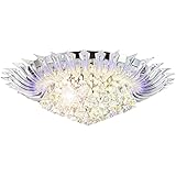 Cambiare colore RGB led cristallo lampadario plafoniera soffitto luce incl. Lampadini & telecomando Ø60cm Lewima Andromeda