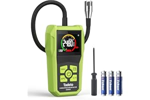 Detector de Gas Natural, Detector de Fugas Portátil Tadeto, Gases Inflamables para Metano, Propano, Butano, Detector de Fugas de Gas de Alcantarillado con Alerta de Voz