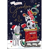 Weihnachtskarte „Wonderful Husband“ Von Jonny Javelin – Mit Rotem Auto & Schneeszene, 15,7x23,5 Cm