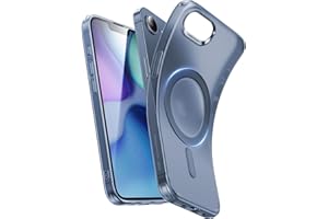 Magnetyczne etui ESR do iPhone 16e, kompatybilne z MagSafe, ochrona aparatu, odporna na wstrząsy, żółknięcie, paski (matowe niebieskie)