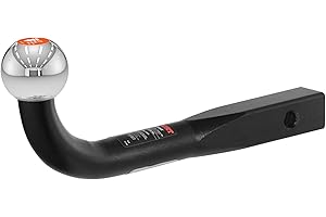 CURT 45552 Euro Trailer Hitch Mount with 2-Inch Trailer Ball, Fits 1-1/4-Inch Receiver, 3,500 lbs, 2-3/4-Inch Height