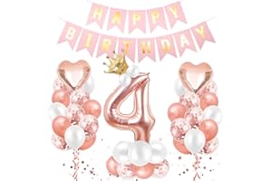 4 Anniversaire Fille Ballon, Or Rose Ballon Chiffre 4, Ballon 4 Ans Fille, Ballons Anniversaire 4 an Or Rose, Ballons Anniversaire 4 an, Anniversaire Fille 4 an Parti Décoration