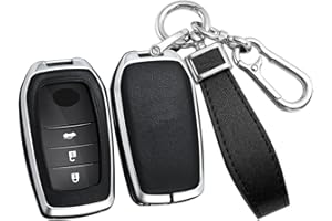 ontto Etui na kluczyki samochodowe pasuje do Toyota Yaris Cross Hybrid Corolla RAV4 Prius Camry Auris Highlander 2020-2023, etui na klucze, etui ochronne, pilot zdalnego sterowania, akcesoria 2/3/4