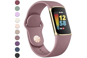 YLK Armband für Fitbit Charge 5 Armband/Fitbit Charge 6 Armband Damen Herren, Verbessertes Silikon Uhrenarmband Sport Verstellbares Ersatzband für Fitbit Charge 5 Armbänder/Charge 6 Armbänder