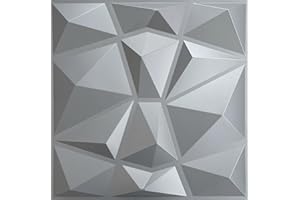 EURODECO 40 Stück/ 10m² 3D Paneele 50x50cm PVC Kunststoffpaneele Wandpaneele Gaming Zimmer Wand Decke 3D Optik Diamant hochwertige & harte PVC 3D Platten