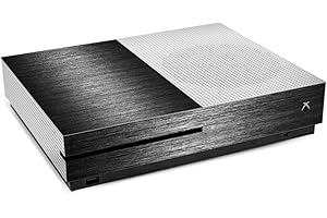 DeinDesign Autocollant Compatible avec Microsoft Xbox One S Sticker Film Autocollant Look métallique Metal Anthracite