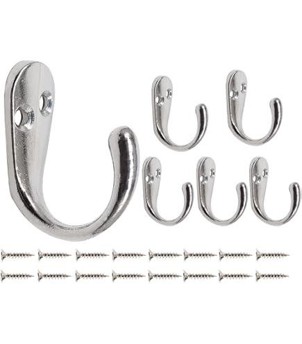 Fuxxer Garderobenhaken Antik - 5er Set Doppelhaken Gold Für Flur & Bad