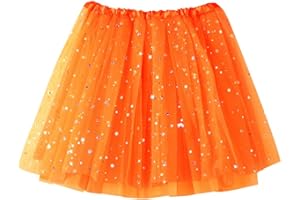 YUHYTOP Röcke für Damen Kurz Tüllrock Petticoats Unterrock Rockabilly Tutu Tüll Tanzkleid Ballettrock 50er Rockabilly Petticoat Tutu Unterrock Kurz Ballett Tanzkleid Ballkleid Abendkleid