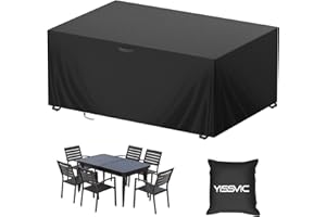 YISSVIC Housse Salon de Jardin Exterieur 420D Oxford Housse Table de Jardin Bache Salon de Jardin Imperméable Résistant à la Vent Pluie UV Déchirure (180 x 120 x 74cm)