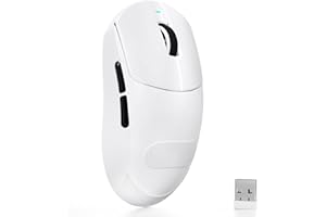 ‎ATTACK SHARK ATTACK SHARK X8 SE Bezprzewodowa Mysz Gamingowa 55g, Sensor PAW3311, Chip BK52820, 25 000 DPI, BT/2.4G/USB-C, 80 Milionów Kliknięć, Bateria 500mAh, Sterownik Online dla PC/Mac– Biała+Grip Tape