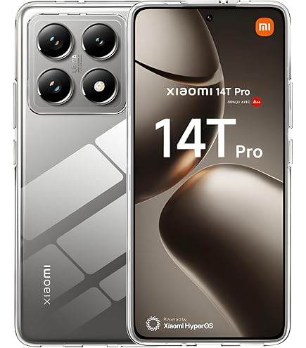 Coqinen Cover per Xiaomi 14T Pro, Custodia Magnetica Trasparente, Antiurto Anti-Graffio Ultra Sottile Case con Hard PC + TPU Paraurti, Clear