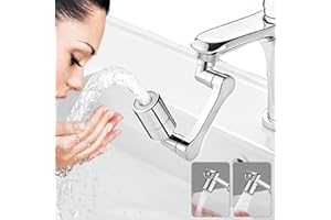 JETOHIX 1080° Rotatable Faucet Extender Aerator,Rotatable Multifunctional Extension Faucet,Tap Aerator,Faucet Aerator Swivel,2 Spray Mode Tap Spray Head Faucet Attachment for Kitchen Sink Bathroom