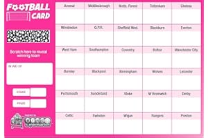 Bingosupermarket Football Fundraising Scratch Cards (30 Team) A5 Size 10 Pack