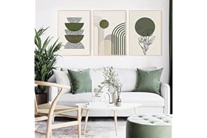 MKHFUW Lot de 3 posters, motifs de feuilles botaniques abstraites, art mural, style bohème, abstrait, dessin au trait de femme, sans cadre, design 05, 3 pièces - 50 x 70 cm