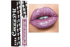 ALLBESTAYE Allbesta 8 couleurs diamant lipgloss brillant paillettes brillant à lèvres crâne liquide rouge à lèvres métallisé mat brillant brillant