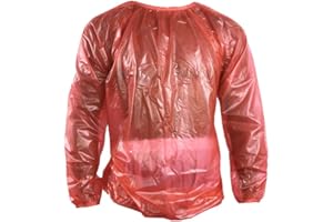 Haian PVC Jogging Suit Sauna-Top (XX-Large, Transparent Red)