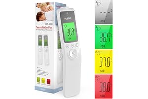HUBDIC Medical Grade Clinical Digital Infrared Thermometer for Adults and Kids, Baby Thermometer with Fever Alarm Fast and Accurate,Ideal for Whole Family (HFS-1000+Thermohygrometer)