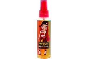 URODA Rainbow High Ruby Anderson Sparkling Body Mist for Girls - Tropical Strawberry Scent with Shimmering Particles and Brightening Effect - Fun Fruity Perfume Spray for Kids and Adults, 100ml