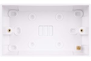 Schneider Electric Ultimate White Moulded - Double Surface Pattress Box, 35 mm Deep, GU9235, White