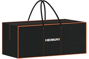 HEIMUNI Bolsa de Almacenamiento Grande, Bolsa de Almacenamiento para Cojines de Muebles de Jardín Impermeable 420D Oxford, Bolsa para Guardar Árbol de Navidad con Asa y Cremallera (180x60x80cm)