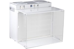 HEPA H12 Laminar Flow Abzugshaube mit HEPA Filter, 43 x 33 cm FFU Impfbox Lüfter, Doppellüfter Luftfiltersystem, tragbare Laminar Flow Abzugshaube für Labore, Reinräume und Pilzlabore