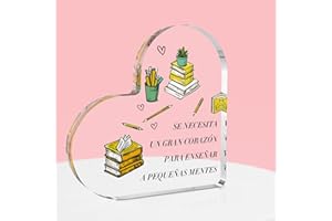 RATIFYALE Regalo Profesora Navidad, Regalos Profesora - Placa Acrílica, Regalo para Profesora Infantil, Regalos para Profesoras, Regalos para Profesores, Regalo Navidad Profesora, Regalo Profesor Maestra