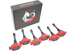 AIP ELECTRONICS DRAGON FIRE PERFORMANCE 6pc Ignition Coil Power Pack Tune Up Set Kit Compatible With 07-20 Nissan Infiniti 370z EX37 FX37 G37 M37 Q40 Q50 Q60 Q70 3.7L V6 22448-EY00A UF617 Oem Fit C617-DFx6
