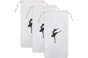 BESPORTBLE 3Pcs Coulisse Sacchetto di Scarpe Ballo Ragazze Balletto Scarpe Sacchetto di Immagazzinaggio del Pattino Tote Inserto Organizzatore Ragazza Accessori Sacchetto