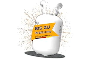 Magnum Ballongas [für 90 Luftballons]– Helium Balloon Gas für bis zu [90 Luftballons] Ballongas - Helium Gasflasche klein inklusiveSTAHLMANN Informationsblatt