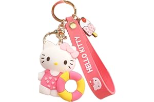 BODAMIA Cartoon Anime Doll Keychain Cute Bag Pendant Personality Car Accessories Creative Small Gift