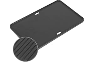 EASIBBQ Cast Iron Grill Griddle for Weber Go-Anywhere Charcoal and Gas Grill, Flat Top Griddle Replaces 80631, 70211, 3634, 67195, 16" x 10"
