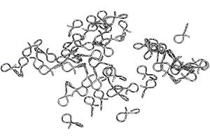 VGEBY 50 Pcs Pêche Se Fixe, Noir en Acier Inoxydable Fly Crochet Leurre de Snap Quick Change de Pêche Se Fixe