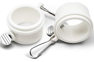 ANLEY Clip de Montage de Mât sans Nœud - Anneau de Montage de Mât de Drapeau a Flambeau Rotatif Avec Clips Métalliques - Diamètr 1" (2 pcs)