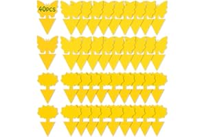 HZZYCER Fruit Fly Trap, 40 Pack Fruit Fly Killer Yellow Sticky Bug Insect Killer Double-sided Insect Catcher Sticky Bug Sticky Fruit Fly Killer for Houseplant Indoor and Outdoor